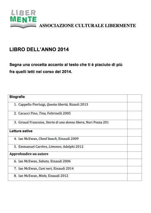Scheda libro anno 2014